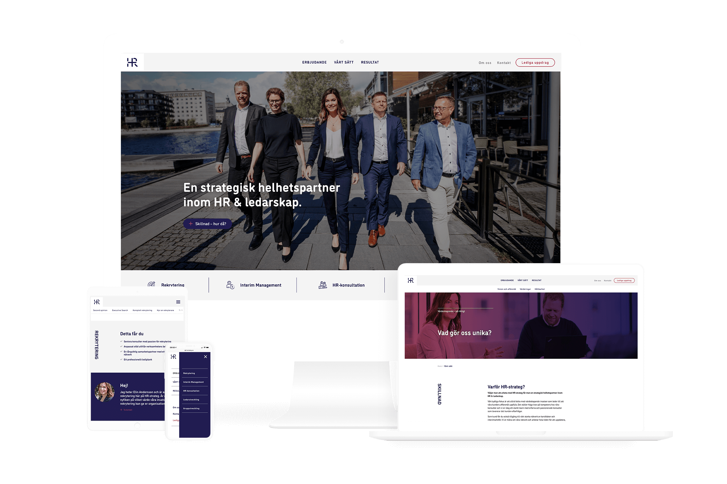 Image of: Responsive layout of HR Strategs website